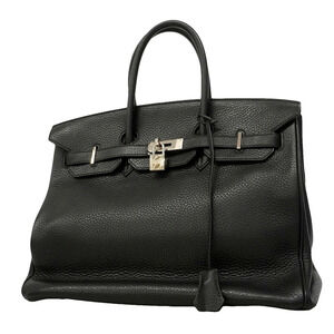 Hermes Birkin 35 Togo Black Handbag (□L stamp) - Women's